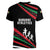 Burundi Women V-Neck T-Shirt with Athletics Runners Black Red Green Flag Spirit