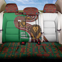 Burundi Lion Tribal Pattern Back Car Seat Cover with National Motto Unité Travail Progrès