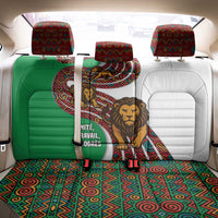 Burundi Lion Tribal Pattern Back Car Seat Cover with National Motto Unité Travail Progrès