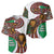 Burundi Lion Tribal Pattern Baseball Jersey with National Motto Unité Travail Progrès