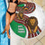 Burundi Lion Tribal Pattern Beach Blanket with National Motto Unité Travail Progrès