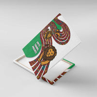 Burundi Lion Tribal Pattern Canvas Wall Art with National Motto Unité Travail Progrès