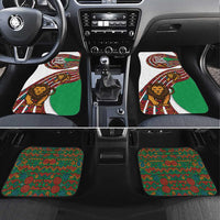 Burundi Lion Tribal Pattern Car Mats with National Motto Unité Travail Progrès