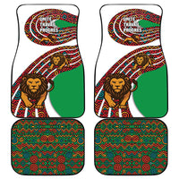 Burundi Lion Tribal Pattern Car Mats with National Motto Unité Travail Progrès