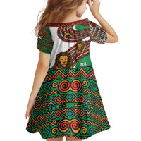 Burundi Lion Tribal Pattern Family Matching Mermaid Dress and Hawaiian Shirt with National Motto Unité Travail Progrès