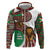 Burundi Lion Tribal Pattern Hoodie with National Motto Unité Travail Progrès