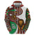 Burundi Lion Tribal Pattern Hoodie with National Motto Unité Travail Progrès
