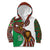 Burundi Lion Tribal Pattern Kid Hoodie with National Motto Unité Travail Progrès