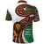 Burundi Lion Tribal Pattern Polo Shirt with National Motto Unité Travail Progrès