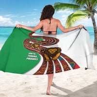 Burundi Lion Tribal Pattern Sarong with National Motto Unité Travail Progrès