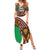 Burundi Lion Tribal Pattern Summer Maxi Dress with National Motto Unité Travail Progrès
