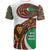 Burundi Lion Tribal Pattern T Shirt with National Motto Unité Travail Progrès