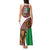 Burundi Lion Tribal Pattern Tank Maxi Dress with National Motto Unité Travail Progrès