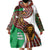 Burundi Lion Tribal Pattern Wearable Blanket Hoodie with National Motto Unité Travail Progrès