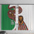 Burundi Lion Tribal Pattern Window Curtain with National Motto Unité Travail Progrès