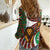 Burundi Lion Tribal Pattern Women Casual Shirt with National Motto Unité Travail Progrès
