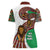 Burundi Lion Tribal Pattern Women Polo Shirt with National Motto Unité Travail Progrès