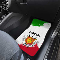 Burundi Flag Car Mats with National Emblem and Motto Unité Travail Progres