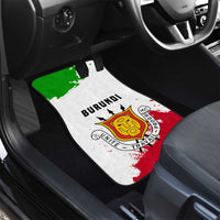 Burundi Flag Car Mats with National Emblem and Motto Unité Travail Progres