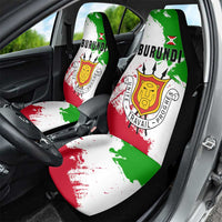 Burundi Flag Car Seat Cover with National Emblem and Motto Unité Travail Progres