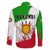 Burundi Flag Family Matching Long Sleeve Bodycon Dress and Hawaiian Shirt with National Emblem and Motto Unité Travail Progres