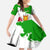 Burundi Flag Family Matching Short Sleeve Bodycon Dress and Hawaiian Shirt with National Emblem and Motto Unité Travail Progres