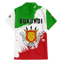 Burundi Flag Hawaiian Shirt with National Emblem and Motto Unité Travail Progres
