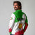 Burundi Flag Long Sleeve Polo Shirt with National Emblem and Motto Unité Travail Progres