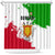 Burundi Flag Shower Curtain with National Emblem and Motto Unité Travail Progres