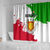 Burundi Flag Shower Curtain with National Emblem and Motto Unité Travail Progres