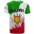 Burundi Flag T Shirt with National Emblem and Motto Unité Travail Progres