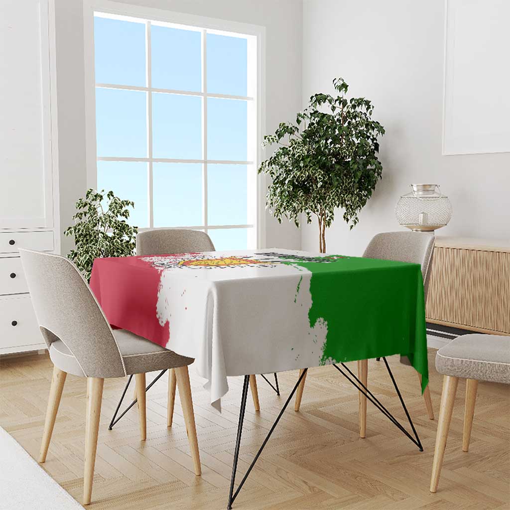 Burundi Flag Tablecloth with National Emblem and Motto Unité Travail Progres