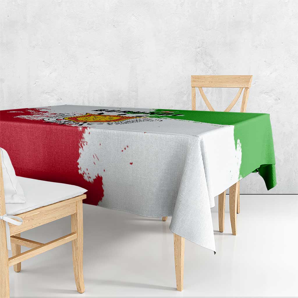 Burundi Flag Tablecloth with National Emblem and Motto Unité Travail Progres