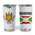 Burundi Flag Tumbler Cup with National Emblem and Motto Unité Travail Progres