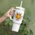Burundi Flag Tumbler With Handle with National Emblem and Motto Unité Travail Progres