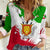 Burundi Flag Women Casual Shirt with National Emblem and Motto Unité Travail Progres