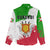 Burundi Flag Women Casual Shirt with National Emblem and Motto Unité Travail Progres