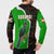 Burundi Turaco Button Sweatshirt with National Bird and Flag Pattern