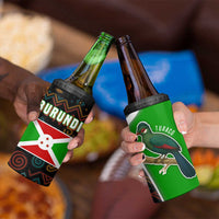 Burundi Turaco 4 in 1 Can Cooler Tumbler with National Bird and Flag Pattern