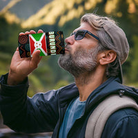 Burundi Turaco 4 in 1 Can Cooler Tumbler with National Bird and Flag Pattern