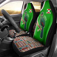 Burundi Turaco Car Seat Cover with National Bird and Flag Pattern