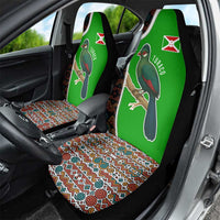 Burundi Turaco Car Seat Cover with National Bird and Flag Pattern