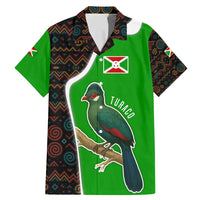 Burundi Turaco Family Matching Mermaid Dress and Hawaiian Shirt with National Bird and Flag Pattern