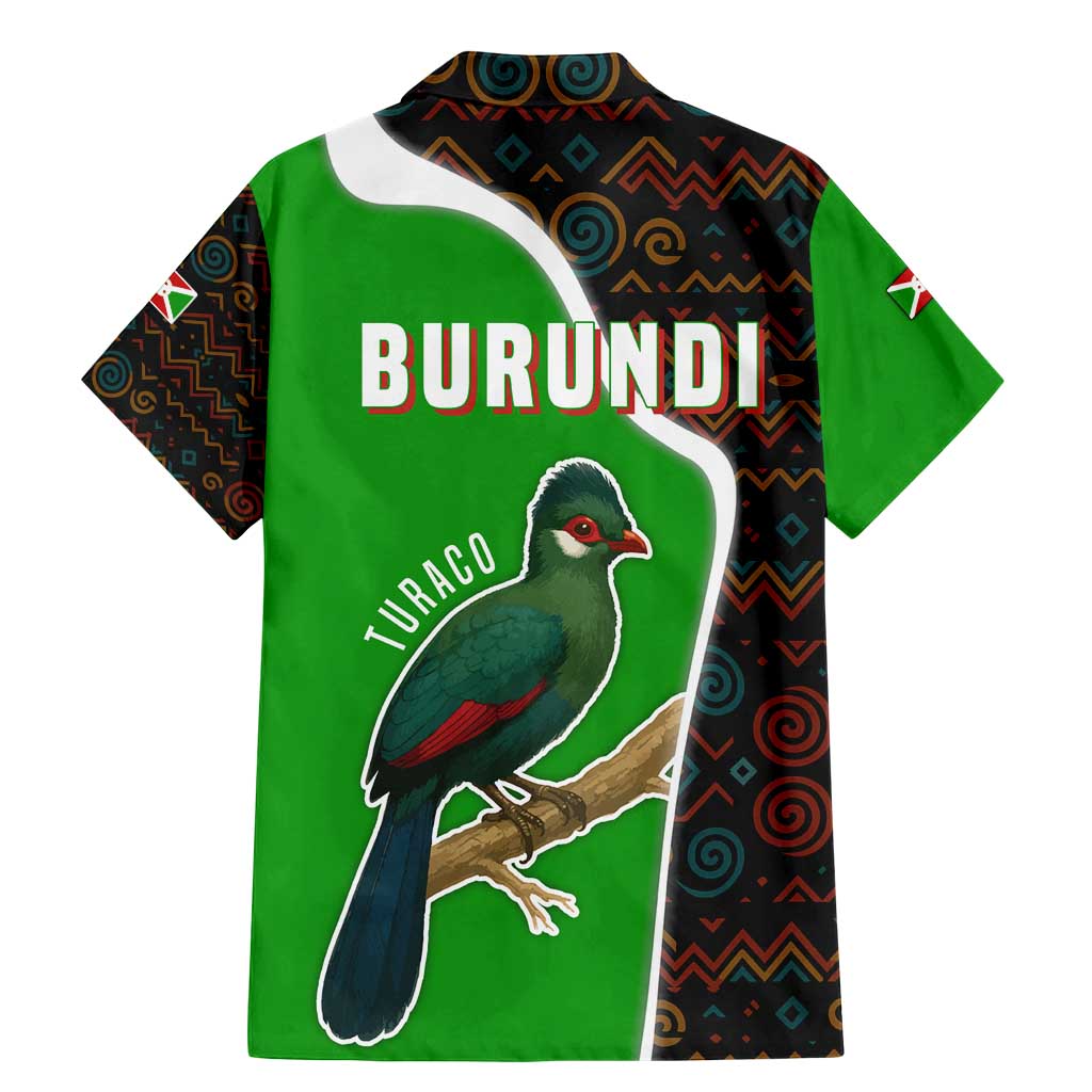 Burundi Turaco Family Matching Mermaid Dress and Hawaiian Shirt with National Bird and Flag Pattern