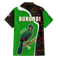 Burundi Turaco Family Matching Puletasi and Hawaiian Shirt with National Bird and Flag Pattern