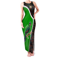 Burundi Turaco Family Matching Tank Maxi Dress and Hawaiian Shirt with National Bird and Flag Pattern