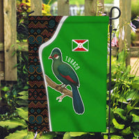 Burundi Turaco Garden Flag with National Bird and Flag Pattern