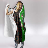 Burundi Turaco Hooded Blanket with National Bird and Flag Pattern