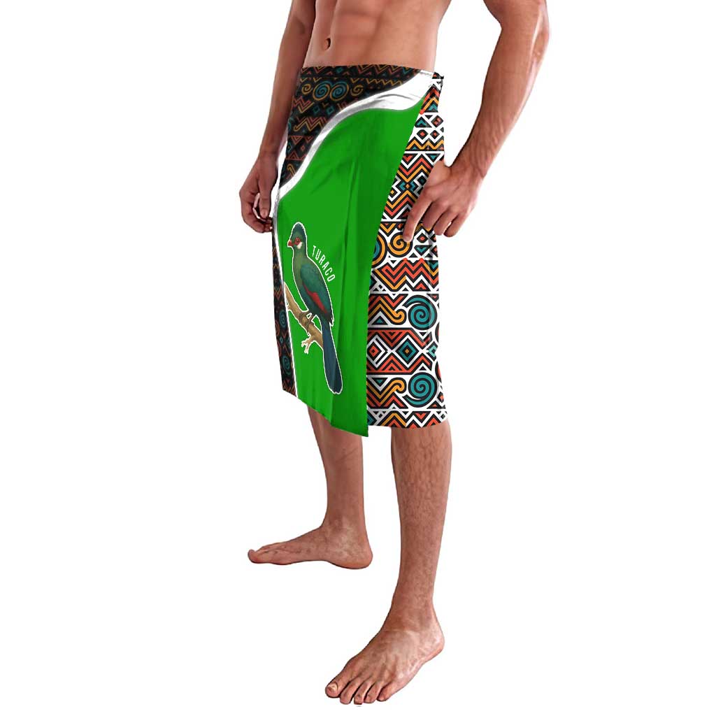 Burundi Turaco Lavalava with National Bird and Flag Pattern