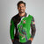 Burundi Turaco Long Sleeve Polo Shirt with National Bird and Flag Pattern